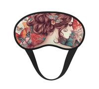 Beautiful Girl Custom Sleep Mask Soft Comfortable Eye Mask with Adjustable Strapblackout Eye Sleep Shade Cover for Women Girls Men Travel Yoga Nap Shift Work