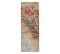 Beautiful Girl Flowers hot yoga mat non slip for pilates printed, non slip, yoga matt towel with bags tapete para ejercicio 71x26 inches
