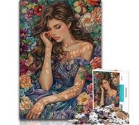 Beautiful Girl Jigsaw Puzzles for Adults 1000 Piece Puzzle,Learning Educational Toy for Is Ideal As A Gift for The Whole Family (75x50cm)