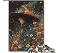 Beautiful Girl with Flowers 2000 Piece Jigsaw Puzzles for Adults Gifts, Stress Reliever Staycation Kill Time Enhance Love between Couples (70x100cm)