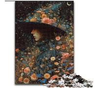 Beautiful Girl with Flowers Adult Jigsaws 1000 Pieces Difficult, Challenging Game And Family Play Artists Collection, Fine Art for Age 14 Years Up (50x75cm)