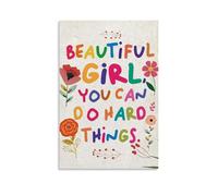 Beautiful Girl You Can Do Amazing Things Inspirational Quotes Poster Canvas Wall Art Prints Home Aesthetic 12x18inch(30x45cm)