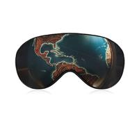 Beautiful Globe Eye Mask, Side Sleeping Mask Light Blindfold Sleeping Mask Nose Pad and Elastic Band for Children Women and Men