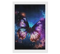 Beautiful Glowing Butterfly Diamond Painting Kits for Adults Beginners 8x12 Full Drill Diamond Art with DIY Tools Square 5D Diamonds Dots Crafts Gem Art Paint by Diamonds for Home Wall Decor Relaxin