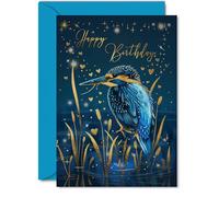 Beautiful Gold Birthday Cards, Wonderful Golden Kingfisher