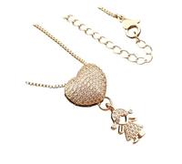 Beautiful Gold Plated Copper Neckchain with Matching Boy Girl Pendants Ideal for Special Occasions Boys Girls Pendant Necklace