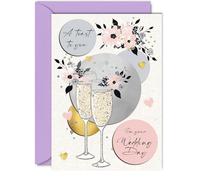 Beautiful Gold Silver Wedding Cards, A Toast To You
