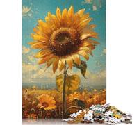 Beautiful Golden Sunflower Jigsaw Puzzles Puzzles for Adults Kids. 1000 Pieces Impossible Challenge Toy Educational Games Home Decoration for Educational Games Gifts 1000pcs (38x26cm)
