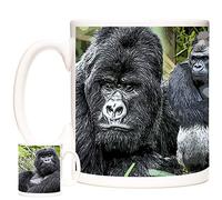 Beautiful GORILLA GIFT MUG Magnificent APES on an 11oz ceramic mug. Dishwasher and Microwave safe Customizable Custom personalizable gift Can be personalised ANIMALS of The WORLD RANGE