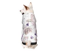 Beautiful Grape Leaves Print Dog Hoodie For Small Dogs, Warm, Soft, And Breathable Sweatshirt, Easy To Wear Jumper, Pet Winter Weather Coat Pullover