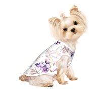 Beautiful grape leaves Print Lightweight Dog Vest, Cat Sleeveless Shirt, Breathable Mesh Design for Summer Walking and Play