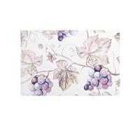 Beautiful Grape Leaves Printing Durable Placemats Heat-Resistant 12x18in 6-Piece Perfect For Family Meals & Event Table Settings