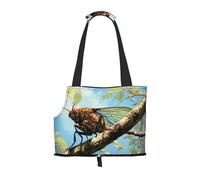Beautiful Grasshopper Printed Portable Foldable pet Shoulder Bag, Suitable for Carrying Small Pets