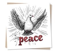 Beautiful Gratitude or Just a Note Card for a Loved One - Peace, Doves, Bird - Harmony, Gratitude, Thanks, Appreciation - For a Special Someone, Relative, Friend, Bestie, Family, Husband, Wife