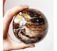 Beautiful Gray Opal Sphere Stone Ball Art Collection Striped Crystal Ornaments (Size : Diameter 5-6cm) Gemstone Stone