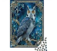 Beautiful Great Horned Owl in Deciduous Forest Puzzle 70x50cm/1000pcs Puzzles, Die Für Erwachsene Und Personen Ab 14 Jahren Geeignet Sind