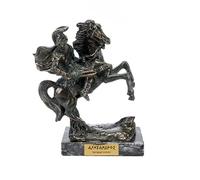 BEAUTIFUL GREEK STATUES Alexander The Great of Macedonia on his Horse Bucephalus Bronze Statue with Marble Base 7.08 inches (18cm)