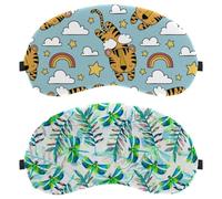 Beautiful Green Dragonfly 2-Pack Eye Patch and Eye Masks Set, Light-Blocking, Soft, Breathable Sleep Mask Kit