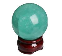 Beautiful Green Fluorite Crystal Ball with Stand,Decorative Sphere for, Quartz Balls for Home Decor and Divination,60~65mm Gemstone Stone