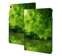 Beautiful Green Nature Printed Tablet Case for Ipad Air3 10.5"/Ipad Pro 10.5", Pu Leather Non-Slip Tablet Cases Shockproof Stand Cover with Auto Sleep/Wake Cover