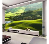 Beautiful Green Prairie Nature Landscape Lake 3D Wallpaper Premium Textured Silk Study Dining Living Room Bedroom Sofa TV Wall Easy Install-400cm×280cm