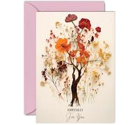 Beautiful Greeting Card for Women - Flower Tree - Gorgeous Birthday Card for Friend Family Colleague Daughter Mum Sister Nan Grandma Cousin, A5 Greeting Cards Gift