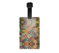 Beautiful Grid Print Luggage Tags for Suitcases, Personalized Travel Accessories with PVC Tags for Luggage