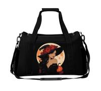 Beautiful Halloween Witch1 Fashion Duffel Bags Lightweight Luggage Handbags | Novelty Baggage Bag for Travel Sports Gym Men Women 19*10*12 Inch