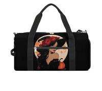 Beautiful Halloween Witch1 Printed Duffel Bags with Shoe Compartment Gym Bag for Travel Sports Workout