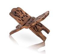 Beautiful Hanadmade Wooden Prayer Book Display Stand Holder Rehal for Religious Holy Books for Free Reading The Bible Quran Geeta Foldable Book Rest Traditional Living Room Home Decor Accents