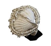 Beautiful Handcrafted Shell Rings Adjustable Statement Rings Trendy Stacking Hoop Suitable for Women and Teens Present Feeling Sea Shell Hoop