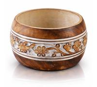 Beautiful Handmade 12x7"cms Decorative Mango Wood Snack Serving Bowl For Dry Fruits Chips Coffee Table Countertop Display Key Bowl Tableware Kitchen Living Room Home Decor Accents Dinnerware