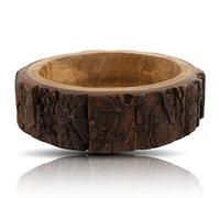 Beautiful Handmade 17 cms Decorative Wooden Snack Serving Bowl For Dry Fruits Chips Coffee Table Countertop Display Key Bowl Tableware Kitchen Living Room Home Decor Accents Dinnerware