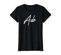 Beautiful Handwritten Font ADO Calligraphy Value Graphic T-Shirt, Women, Black, M