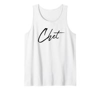 Beautiful Handwritten Font Chet Calligraphy Tank Top