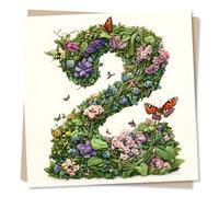 Beautiful Happy 2nd Birthday Card For Loved One - Forest, Plants, Flowers, Butterflies, Nature Lover - For Child, Grandchild, Niece, Nephew, Sister, Brother