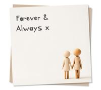 Beautiful Happy Anniversary For a Loved One - Special Couple - Adorable - Forever and Always - Cartoon, Affection - For Your Partner, Other Half, Husband, Wife, Girlfriend, Boyfriend, Sweetheart