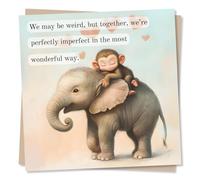 Beautiful Happy Anniversary or Birthday Card For a Loved One - We Are Weird In the Most Perfectly Imperfect Way - For Your Partner, Other Half, Husband, Wife, Girlfriend, Boyfriend, Sweetheart