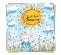 Beautiful Happy Birthday Card For a Special Grandma - Heart, Heartfelt - I Love You - Nana, Grandmother - Grandchild, Granddaughter, Grandson - For Your Special Person, Family, Relative