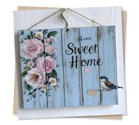 Beautiful Happy New Home Card For a Loved one - Home Sweet Home - Birds, Flowers, Plants - New House - For a Friend, Bestie, Special Someone, Partner, Relative, Girlfriend, Boyfriend