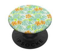 Beautiful Hawaiian Islands hibiscus vintage pattern wedding PopSockets Adhesive PopGrip