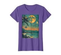 Beautiful Hawaiian Tropical Beach Night Scenery T-Shirt