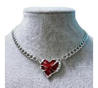 Beautiful Heart Choker Necklace For Women Adjustable Rope Chain Collarbone Chain Aesthetic Neck Jewelry Adornment