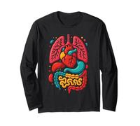 Beautiful Heart Organ Human Body Anatomy Long Sleeve T-Shirt
