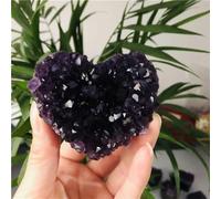 Beautiful Heart Shaped Uruguayan Amethyst Cluster Quartz Crystal (Size : 5.5-6cm) Gemstone Stone