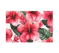 beautiful Hibiscus Flower Printed Jigsaw Puzzle 14.4x9.8 CM, Rectangular Puzzle Challenging Game for Adults Gifts, Family Fun Decorative Wall Decor