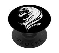 Beautiful horse with long horse mane PopSockets Adhesive PopGrip