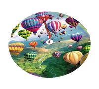 Beautiful Hot Air Balloon Print Christmas Tree Skirt For Christmas, New Year Halloween Celebrations
