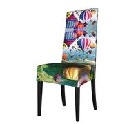 Beautiful Hot Air Balloon The Protective Sleeve Of Dining Chair With High Elastic Stretch Is Easy To Disassemble, Which Is Suitable For Home Use And Hotel Business, Universal And Easy To Clean.