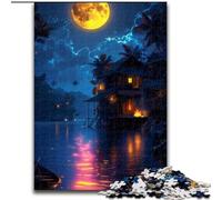 Beautiful House by The Lake Adult Jigsaw Puzzles 1000, Help The Brain Exercise Addictive Toys to Cultivate Patience Perfect Decoration (26x38cm)